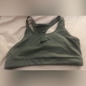 Grey Nike Dri-Fit sports bra